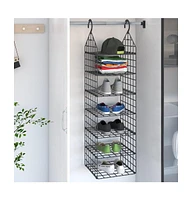 vidaXL Hanging Closet Organizer with 7 Shelves