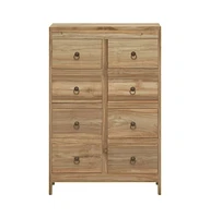 vidaXL Chest of Drawers 21.7"x11.8"x35.4" Solid Wood Teak