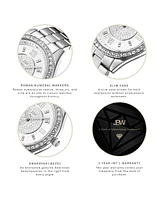 Jbw Women's Mondrian Diamond (1/6 ct.t.w.) Stainless Steel Watch