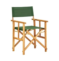 Director's Chairs 2 pcs Solid Acacia Wood Green