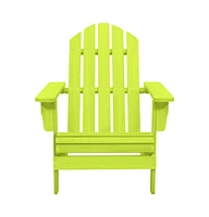 vidaXL Patio Adirondack Chair Solid Fir Wood Green