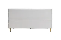 Gray Lacquered Wooden Cabinet Server for Multiple Rooms