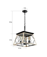 Streamdale Furniture 4-Light Farmhouse Chandeliers For Dining Room(No Bulbs