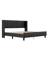 Streamdale Furniture Upholstered King Bed Frame, No Box Spring Needed