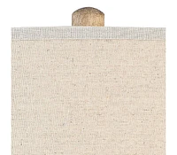 Barnes and Ivy Baluster Traditional Country Cottage Natural Standing Floor Lamp 63.5" Tall Rustic Whitewashed Pickled Wood Oatmeal Linen Fabric Drum S