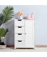 Streamdale Furniture Bathroom Storage Cabinet, Floor Cabinet With Adjustable Shelf And Drawers