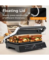 3 in 1 Indoor Electric Panini Press Grill with Led Display