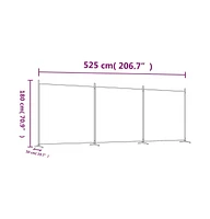 vidaXL 3-Panel Room Divider Anthracite 206.7"x70.9" Fabric