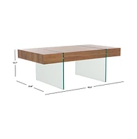 Safavieh Jacob Rectangular Glass Leg Modern Coffee Table