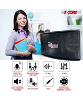 5 Core Voice Amplifier 200W Active Portable Pa Speaker System w Wireless Lavalier Microphone 5C Aps