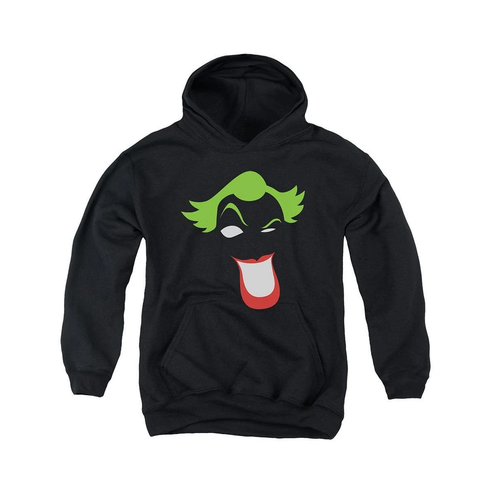 Batman Boys Youth Joker Simplified Pull Over Hoodie / Hooded Sweatshirt