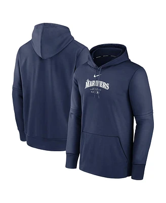 Nike Men's Navy Seattle Mariners Authentic Collection Practice Performance Pullover Hoodie