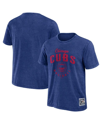 Darius Rucker Men's Collection by Fanatics Heather Royal Chicago Cubs Cooperstown Collection Washed T-Shirt