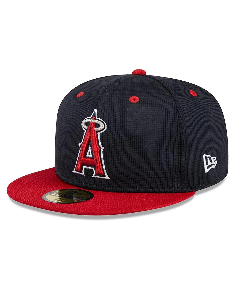 New Era Men's Navy Los Angeles Angels 2024 Batting Practice 59FIFTY Fitted Hat