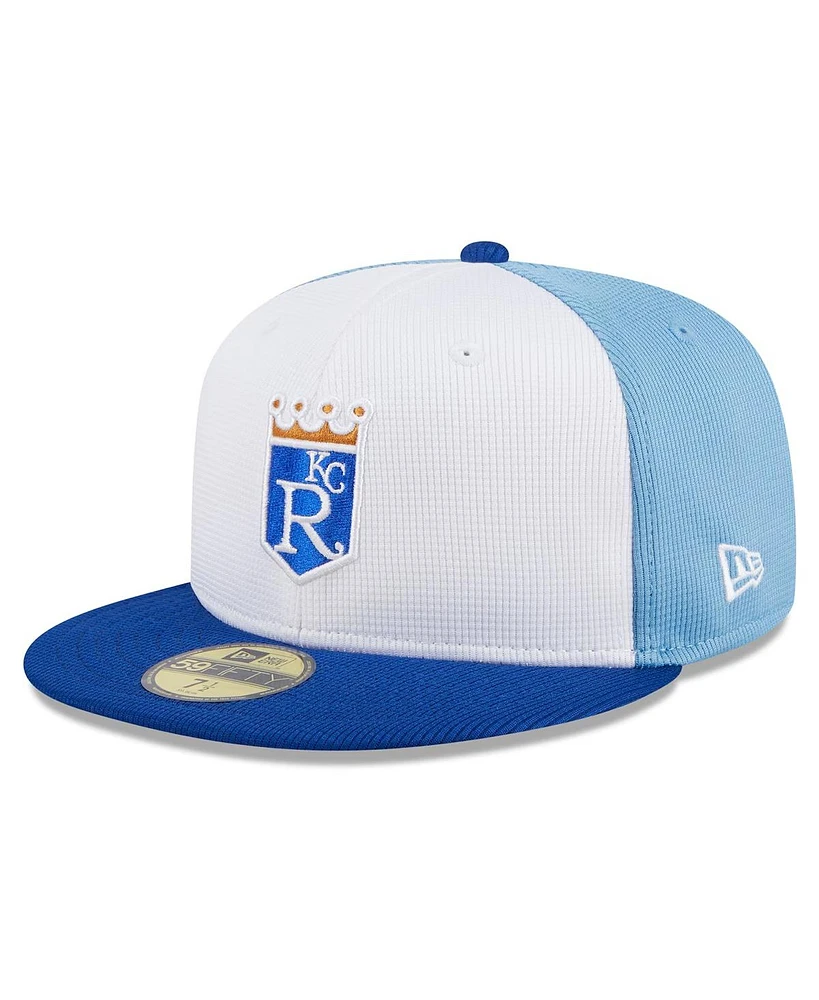 New Era Men's White Kansas City Royals 2024 Batting Practice 59FIFTY Fitted Hat