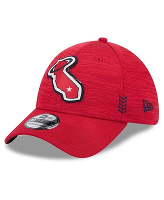 New Era Men's Red Los Angeles Angels 2024 Clubhouse 39THIRTY Flex Fit Hat