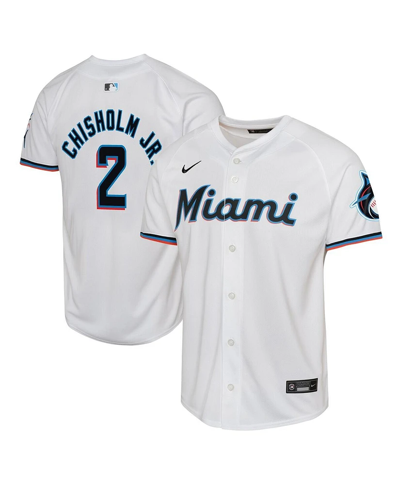 Nike Youth Jazz Chisholm White Miami Marlins Home Limited Player Jersey