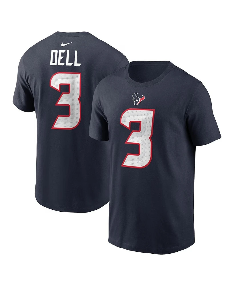 Nike Men's Tank Dell Navy Houston Texans Player Name Number T-Shirt