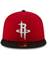 New Era Men's Red/Black Houston Rockets Team Color 2Tone 59FIFTY Fitted Hat