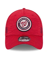 New Era Men's Red Washington Nationals 2024 Clubhouse 39THIRTY Flex Fit Hat