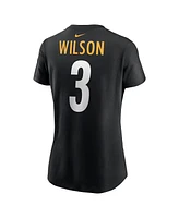 Nike Women's Russell Wilson Black Pittsburgh Steelers Name Number T-Shirt