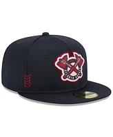 New Era Men's Navy Atlanta Braves 2024 Clubhouse 59FIFTY Fitted Hat