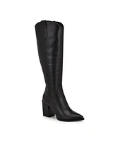 Nine West Women's Bromwel Pointy Toe Block Heel Dress Boots