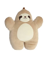 Aurora Large Cinnamon Sloth Spongecakes Squishy Plush Toy Brown 15.5"