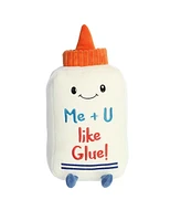 Aurora Medium Me + U Like Glue Just Sayin' Witty Plush Toy White 11"