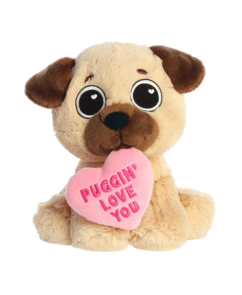 Aurora Small Puggin' Love You Just Sayin' Witty Plush Toy Brown 7"