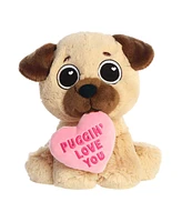 Aurora Small Puggin' Love You Just Sayin' Witty Plush Toy Brown 7"