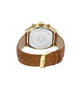 Roman Genuine Leather Gold Tone & Brown Men's Watch 1292DROL