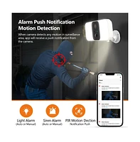 Z-edge Wireless Floodlight 1080P Security Camera with Solar Panel and 16GB Tf Card