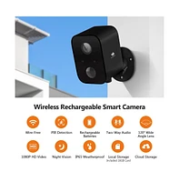 Z-edge 3 Packs 1080P Full Hd Wireless Smart Cameras with Solar Panels and 16GB Tf Card