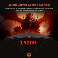 Z-edge 30 inch Uwfhd 2560 x 1080 21:9 Ultra Wide 200 Hz 1 ms 1500R Curved Gaming Monitor, FreeSync, Pip / Pbp, Hdmi x 2, DisplayPort x 2, Support Vesa