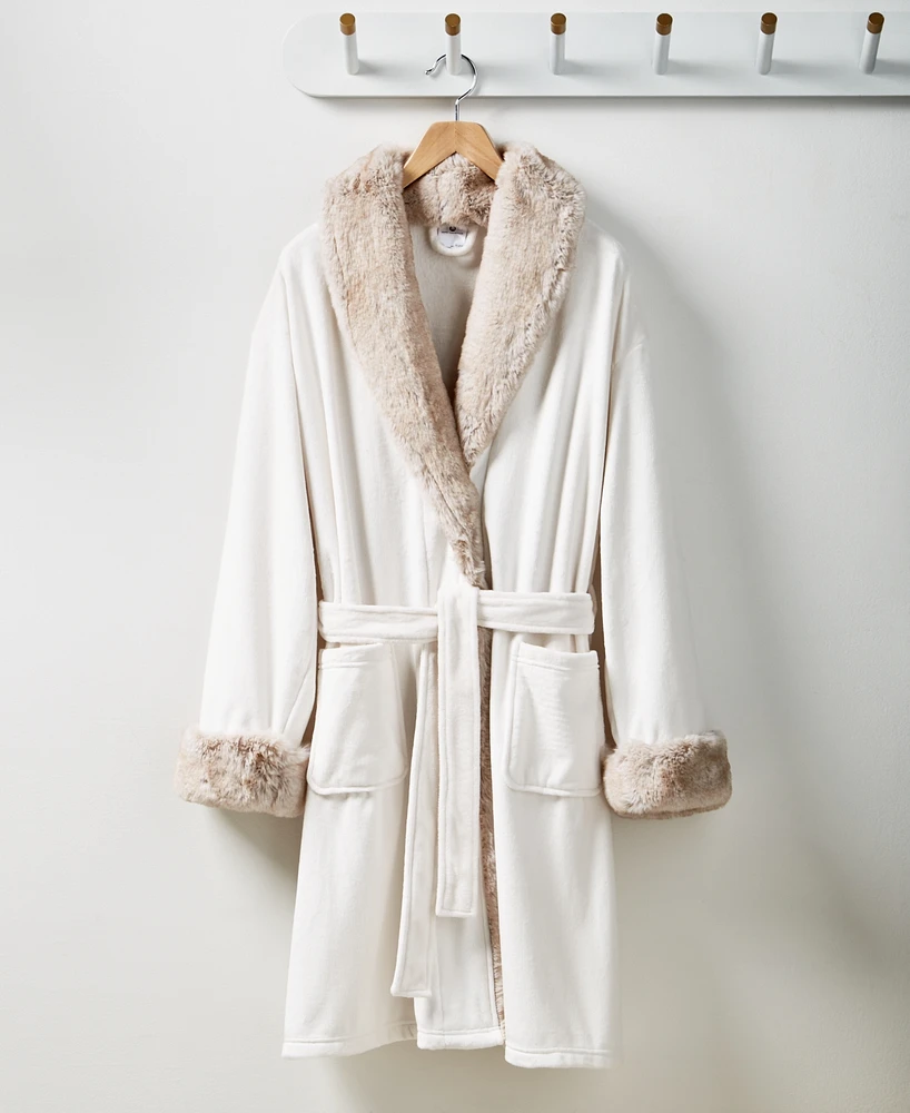 Hotel Collection Faux Fur Robe, Created for Macy's