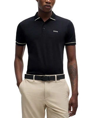 Boss by Hugo Men's Contrast Trims Slim-Fit Polo Shirt