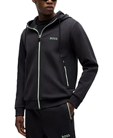 Boss by Hugo Men's 3D-Moulded Logo Zip-Up Hoodie