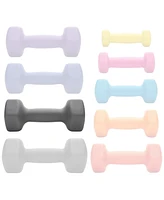 Philosophy Gym Neoprene Dumbbell Hexagon Hand Weights, 8 lb Pair - 16 lb Total