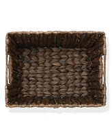 Casafield Set of 4 Water Hyacinth Storage Baskets with Handles