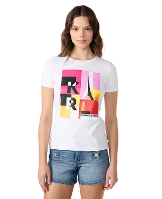 Karl Lagerfeld Paris Women's Block Eiffel Tee