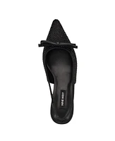 Nine West Women's Wunder Embellished Slingback Kitten Heel Pumps