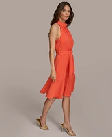 Donna Karan Women's Tie-Waist Halter-Neck Midi Dress