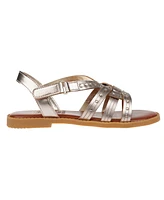 Vince Camuto Big Girl's Interwoven Sandal with Rhinestones Polyurethane Sandals