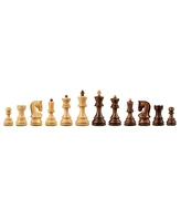 Bobby Fischer Zagreb Chess Set with Wooden Board 21.75 in., 3.74 in. King