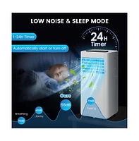 Slickblue Portable Air Conditioner with Fan Dehumidifier Sleep Mode