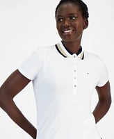 Tommy Hilfiger Women's Glitter-Collar Polo Shirt