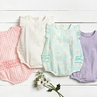 Gerber Baby Girls Gauze Sunsuit Romper