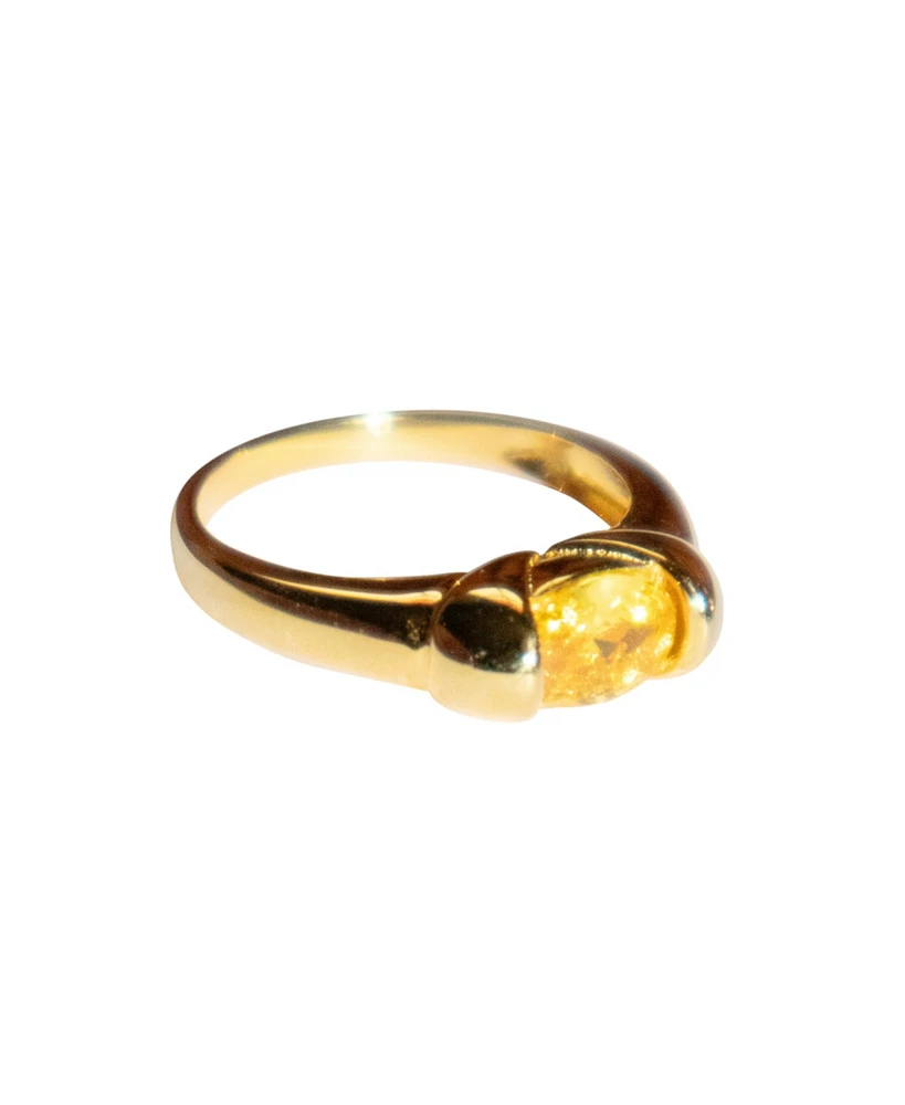 seree Cleo — Zircon croissant ring