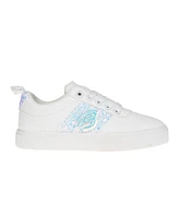 Bebe Big Girl's Low Profile Sneaker with Chunky Glitter Details Polyurethane Sneakers